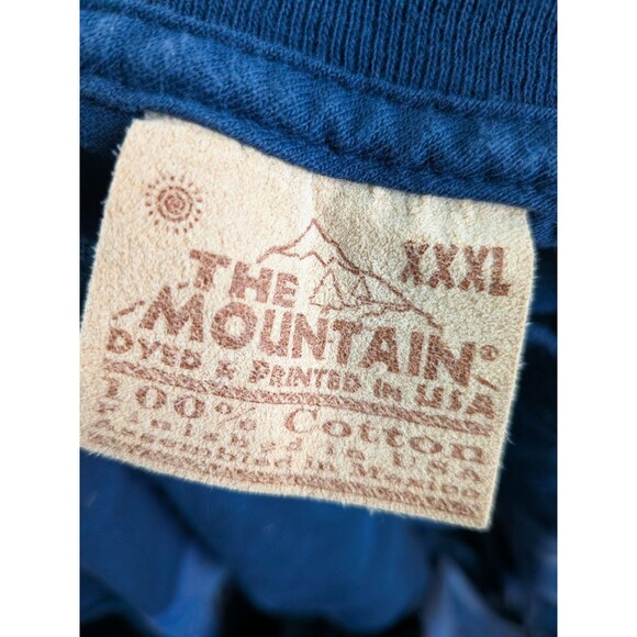 VTG Y2K Mens 3XL Blue Dyed The Mountain Waterfall Fairy Moon Nature T-Shirt XXXL - Picture 9 of 10